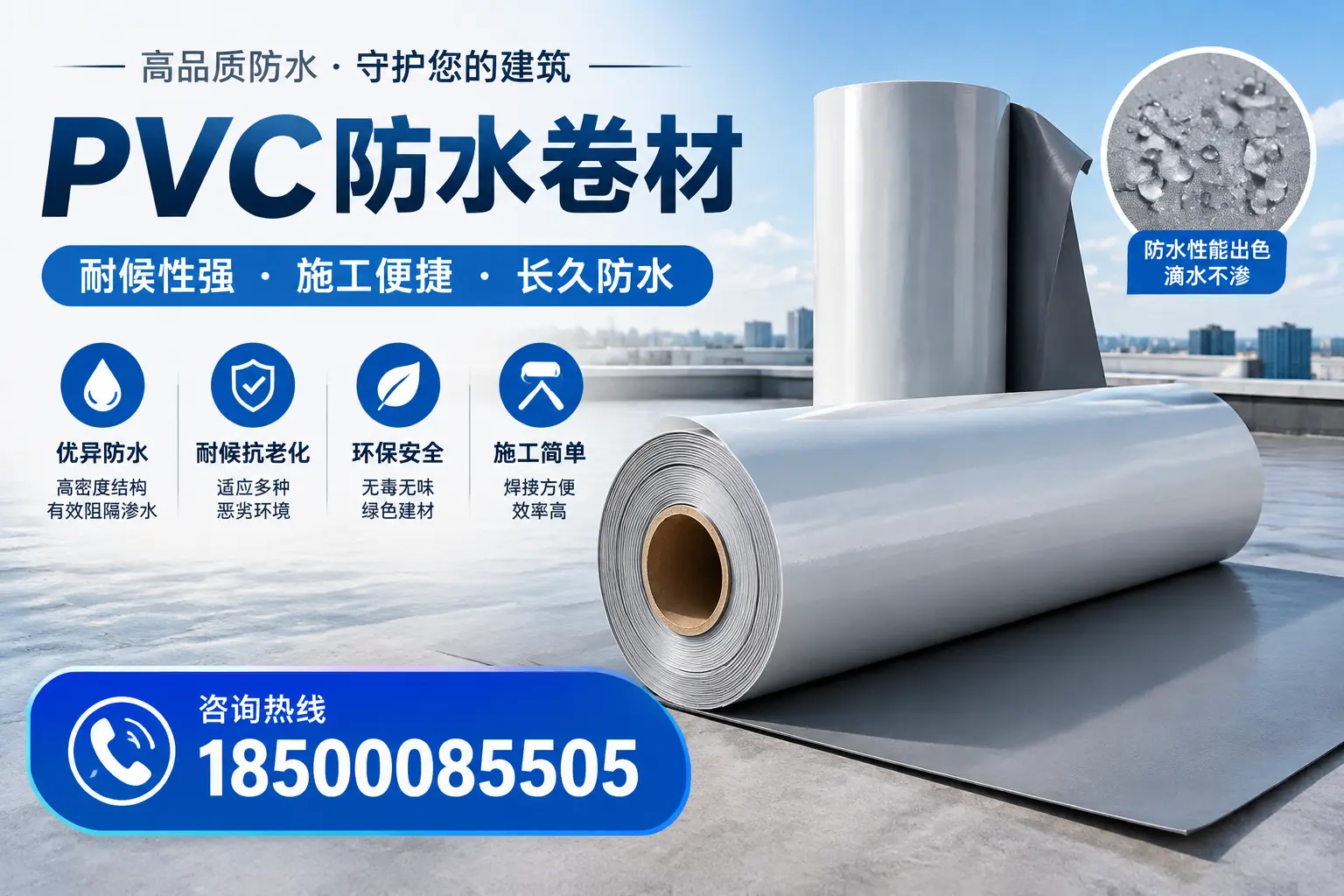 pvc防水卷材在兰州的行业应用前景分析
